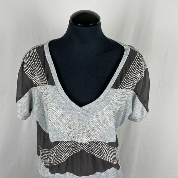 Miss Me Beaded V-Neck T-Shirt - Women’s L - Picture 4 of 7